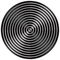 Abstract radial, concentric circles, rings.