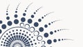 Abstract Radial Dot Fade, Modern Background Element, vector design Generative AI Royalty Free Stock Photo