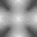 Abstract radial dotted halftone background vector