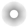 Abstract Radial Halftone Geometric Circular Dots Pattern