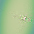 Abstract radial lines moire effect pattern design background in green