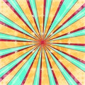 Abstract radial sun burst background. Retro style colorful light dissipated behind. Vector illustration. EPS 10 Royalty Free Stock Photo