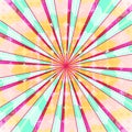 Abstract radial sun burst background. Retro style colorful light dissipated behind. Vector illustration. EPS 10 Royalty Free Stock Photo