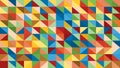 Abstract raibow colorful lowploly of many triangles background for use in design