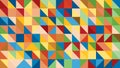 Abstract raibow colorful lowploly of many triangles background for use in design