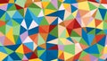 Abstract raibow colorful lowploly of many triangles background for use in design