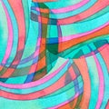 Abstract rainbow acrylic and watercolor circle painted background. Royalty Free Stock Photo