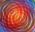 Abstract rainbow acrylic and watercolor circle painted background. Royalty Free Stock Photo