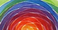 Abstract rainbow acrylic and watercolor circle painted background. Royalty Free Stock Photo