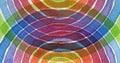 Abstract rainbow acrylic and watercolor circle painted background. Royalty Free Stock Photo