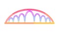 Abstract rainbow arch bridge, symbolizing connection and inclusivity, vector design Generative AI Royalty Free Stock Photo