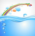 Abstract rainbow background