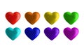 Abstract rainbow background from hearts. I love you . Royalty Free Stock Photo