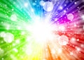 Abstract rainbow background sparkling stars colorful explosion