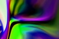 Abstract rainbow blue and purple distorted chromatic wave rainbow light dreamy effect overlay fluids dynamic pattern on colorful