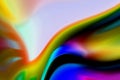 Abstract rainbow blue and purple distorted chromatic wave rainbow light dreamy effect overlay fluids dynamic pattern on colorful