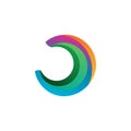 An abstract rainbow circles concept logo.colorful with gradients. vector eps10 Royalty Free Stock Photo