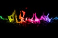 Abstract rainbow color fire flames