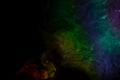 Abstract rainbow color smoke on black background Royalty Free Stock Photo