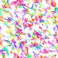 Abstract rainbow colored brush strokes with fish net texture.Isolated on white. Seamless background Royalty Free Stock Photo