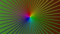 Abstract rainbow colored lines radiating from a central point Royalty Free Stock Photo