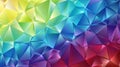 Abstract rainbow colored low poly triangular background texture Royalty Free Stock Photo
