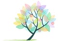 Abstract Rainbow Colored Tree Royalty Free Stock Photo