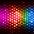 Abstract rainbow colorful hexagons background