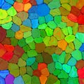 Abstract rainbow colorful tiles mozaic painting geometric pallette pattern background on wall 5