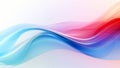 Abstract rainbow colourful waves design with smooth curves and soft shadows on clean modern background