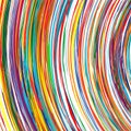 Abstract rainbow curved lines colorful background