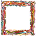 Abstract rainbow curved stripes color line frame background Royalty Free Stock Photo