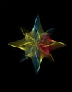 Abstract rainbow decorative star. Abstract decay element Royalty Free Stock Photo