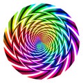 Abstract rainbow energy vortex ball Royalty Free Stock Photo