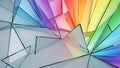 Abstract rainbow glass triangles geometric pattern background Royalty Free Stock Photo
