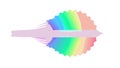 Abstract Rainbow Gradient Flow Icon: Creativity Dynamic Design, vector design Generative AI Royalty Free Stock Photo