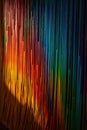 Abstract rainbow on grunge textured surface at sunlight AI generative image