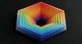 Abstract Rainbow Hexagon Layers Royalty Free Stock Photo