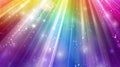 Abstract Rainbow Light Beams with Glowing Circles