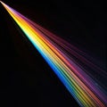 Abstract Rainbow Light Streaks on Black Background Dynamic Energy Flow Spectrum Royalty Free Stock Photo