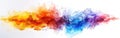 Rainbow Watercolor Splashes: Colorful Abstract Painting on White Background - Unique AI Art Royalty Free Stock Photo