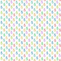 Pixel rain drops Rainbow seamless pattern Royalty Free Stock Photo