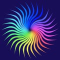 Abstract rainbow rays spiral background colorful icon vector illustration graphic design Royalty Free Stock Photo