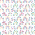 .Abstract rainbow seamless pattern. Children's pattern in muted pastel colors