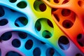 Abstract Rainbow Shapes Background with Holes