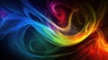 Abstract Rainbow Smoke Swirling Design Royalty Free Stock Photo