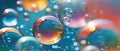 Abstract rainbow soap bubbles background. Ai generative Royalty Free Stock Photo