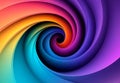 Abstract rainbow spiral pattern in blue purple and red Royalty Free Stock Photo