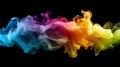 Abstract Rainbow Swirling Smoke Design Royalty Free Stock Photo