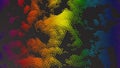 Abstract rainbow textured background. Technology concept. 3d render